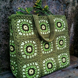 Чем укрепляют вязаные сумки?