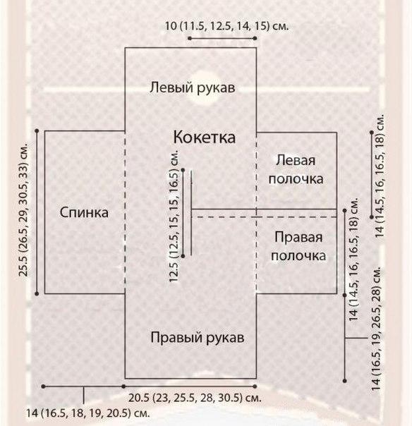 ​Простой кардиган спицами для девочки