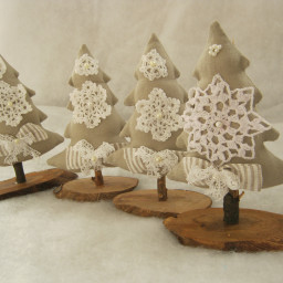 Текстильная ёлочка в стиле бохо