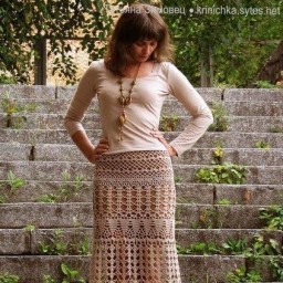Ажурная юбка крючком "Вечерняя степь"
