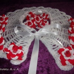 Концертный воротничок .(юный мастер  10 лет!)