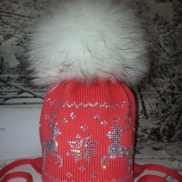 Новогодние шапочки со стразами