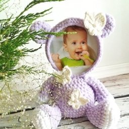 Вязаная рамочка для фото