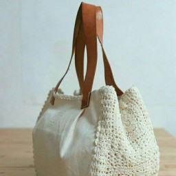 Сочетание ткани и вязаного полотна