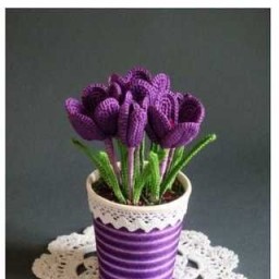 Вязаные цветы - весна идет!