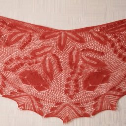 Шаль "Весенние цветы" по схемам Илоны Дмитриевой