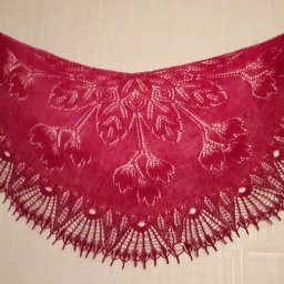 Шаль "Тюльпановое настроение" по схемам Илоны Дмитриевой