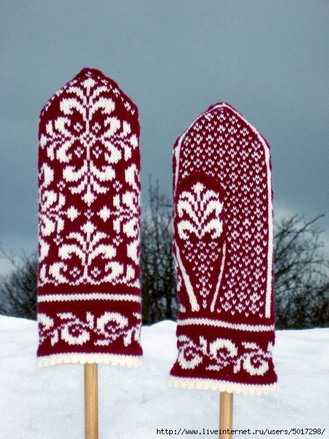 Комплект "Зимние узоры" (шапка+варежки) 1 Комплект "Зимние узоры" (шапка+варежки) 1