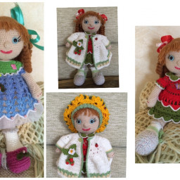 Кукла Мила для внучки к Новому году.