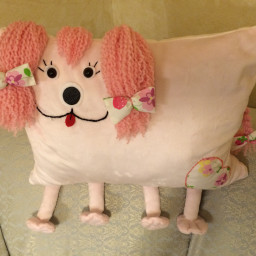 Подушка Розовая болонка.