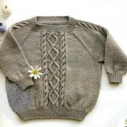 Милый детский джемпер спицами