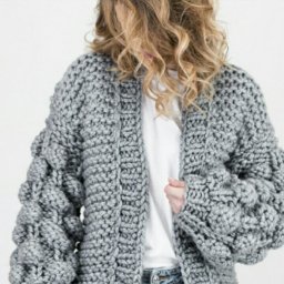 Пупырчатый кардиган