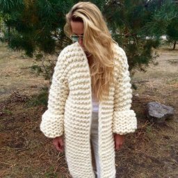 Пряжа для объемного пальто