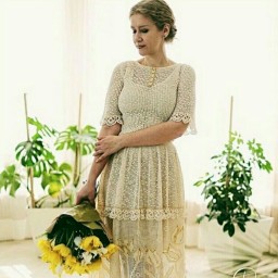 Вязаные платье от @darya_atelier