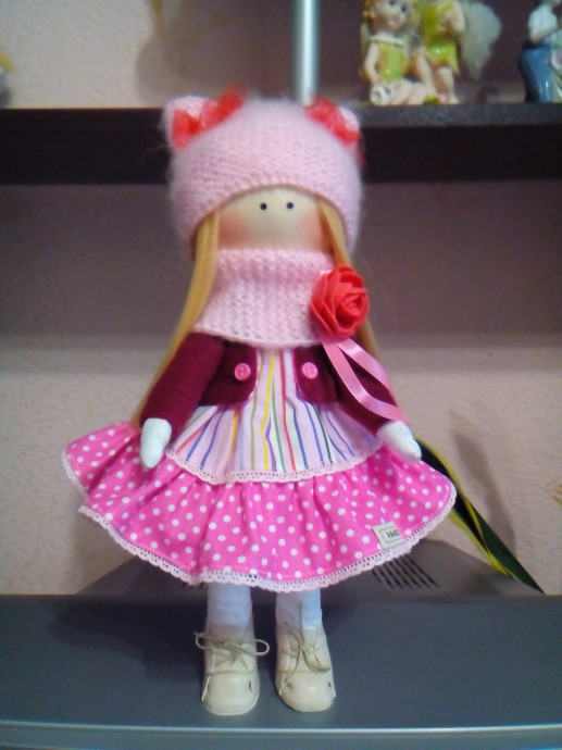 Интерьерная текстильная кукла "Полина"