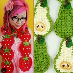 Шарф из ярких мотивов - как собрать лучше?