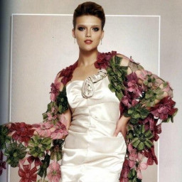 Шикарная шаль "Цветы". Идеи для вязания.