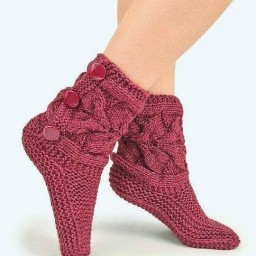 Носочки-тапочки спицами