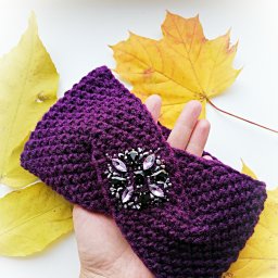 Повязка со сверкающей вышивкой