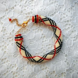 Моя бижутерия.Браслеты-бисерные жгуты Часть 2. Орнаменты и принты