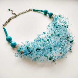 Воздушное колье "Бирюзовое Облако"