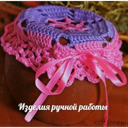 Вяжем крючком украшения для баночек!