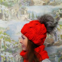 Комплект шапочка и снуд "Пламя"