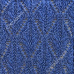 Схема - косы с ажурным узором