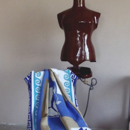 Плед в тунисской технике