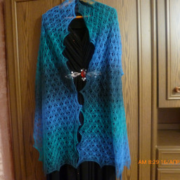 Ажурный палантин Аква