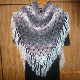 Ажурная шаль крючком