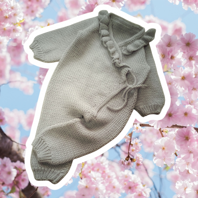 Комбинезон "кимоно". Новая пряжа.