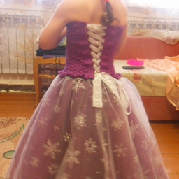 Крючок+фатин= новогоднее платье