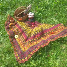 Шаль "Деревенская ярмарка"