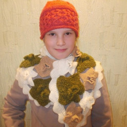 Шарф из остатков пряжи.