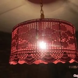 Варианты вязаных абажуров