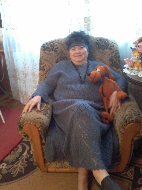 платье в пол спицами