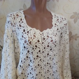 Кофточка из ленточного кружнва