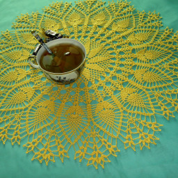 Салфетка "Солнце" крючком