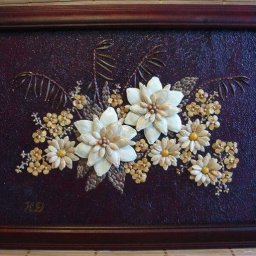 Работы из семян и круп.