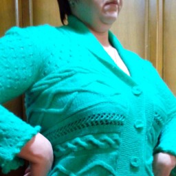 Мой кардиган с косами.