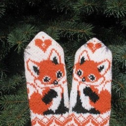 Узор «лисички» для варежек и шапочки (УЗОРЫ СПИЦАМИ)