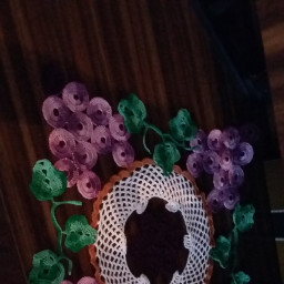 Ажурная салфетка с виноградом.