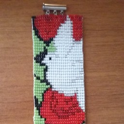 Браслет "голубка в розах"