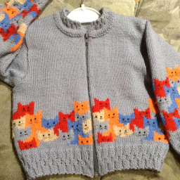 Интарсия. Кофточка для девочки