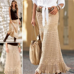 Юбка крючком,летний гардероб