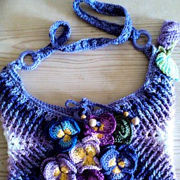 Сумка Анютины глазки из 3-х квадратов