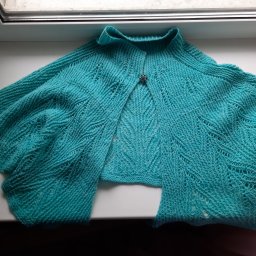 Накидка-оплечье "Голубая бирюза"