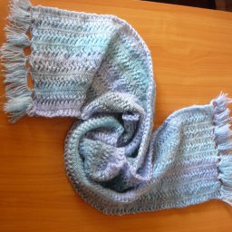 Шарфик крючком на вилке