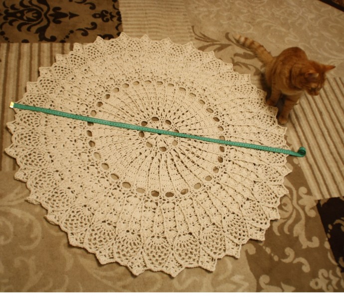 Коврик из хлопкового шнура крючком Коврик из хлопкового шнура крючком